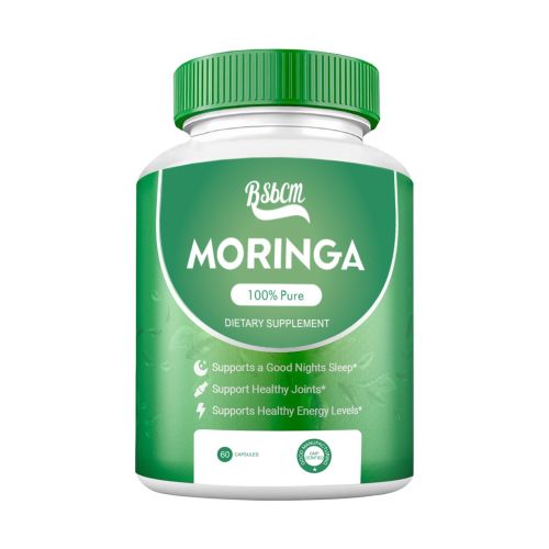 Pure Moringa Powder Capsules Of Nutrient-Rich Moringa - Natural Antioxidant Superfood - Promotes Energy, Skin Health, Gut Well-Being - With Essen